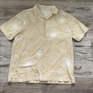Folk Beige Casual Button Down Shirt
